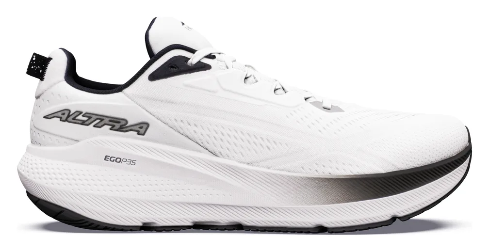 Altra FWD VIA 2 in wit met zilver, Original-FootShape, zijaanzicht