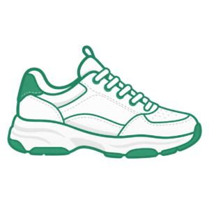 Witte brede sneakers