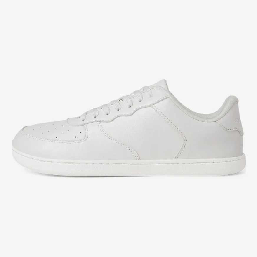 Feelgrounds Courtside Classic All White, vegan witte sneaker met brede neus
