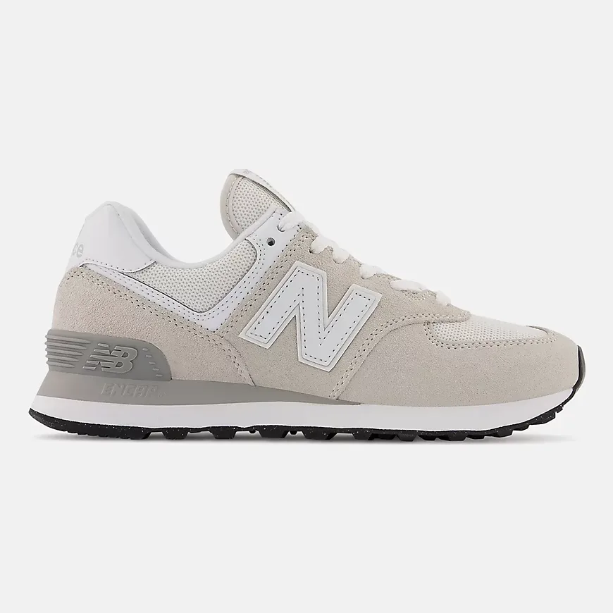 New Balance 574 Core WL574EVW, witte damessneaker in wijdte D
