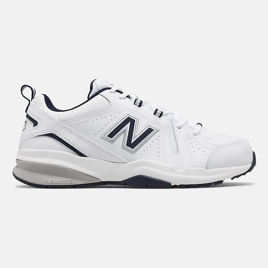 New Balance MX608v5 wit met navy, herensneaker in Wide en X-Wide
